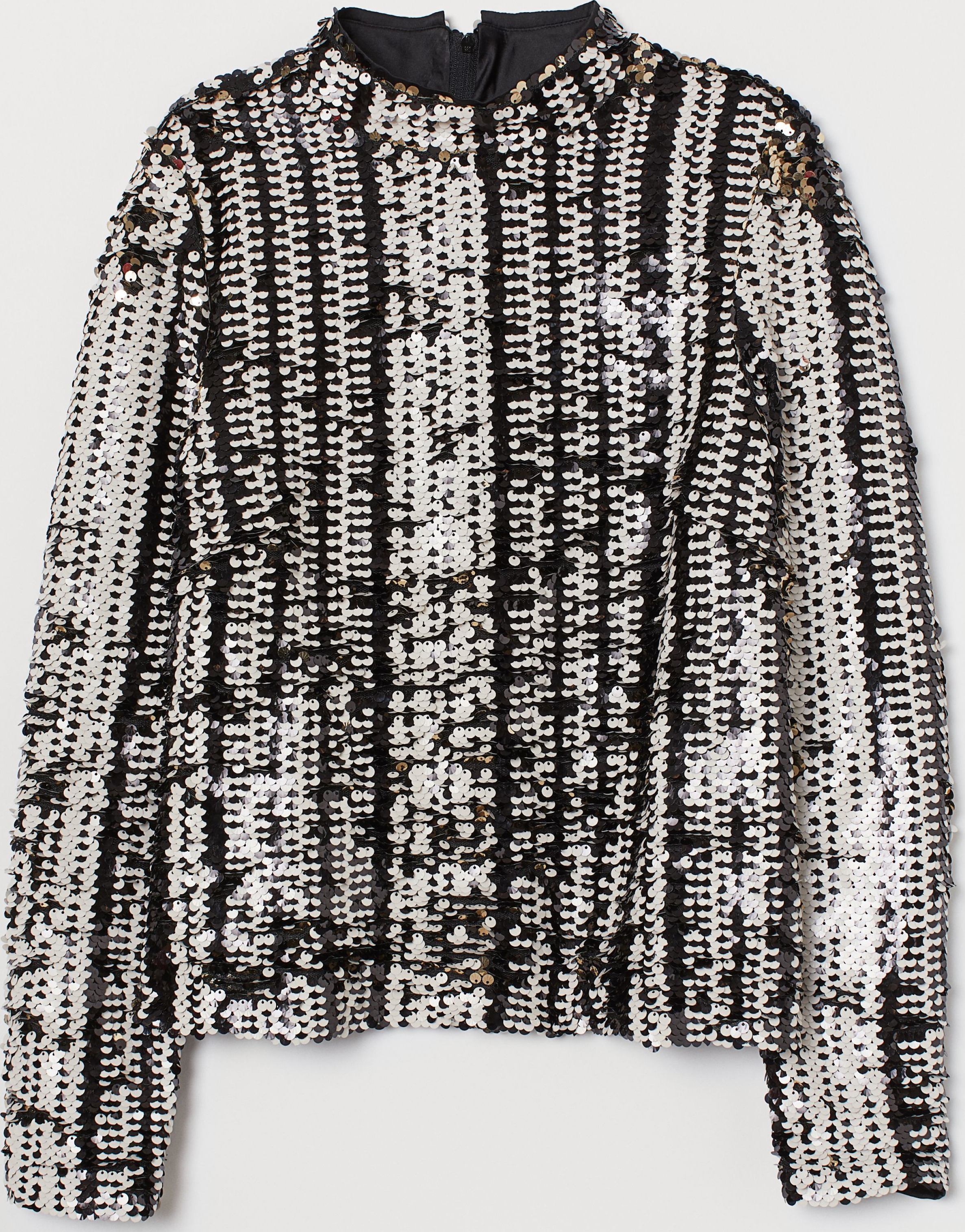 

Блузка H&M 8294390 46 Черная с белым