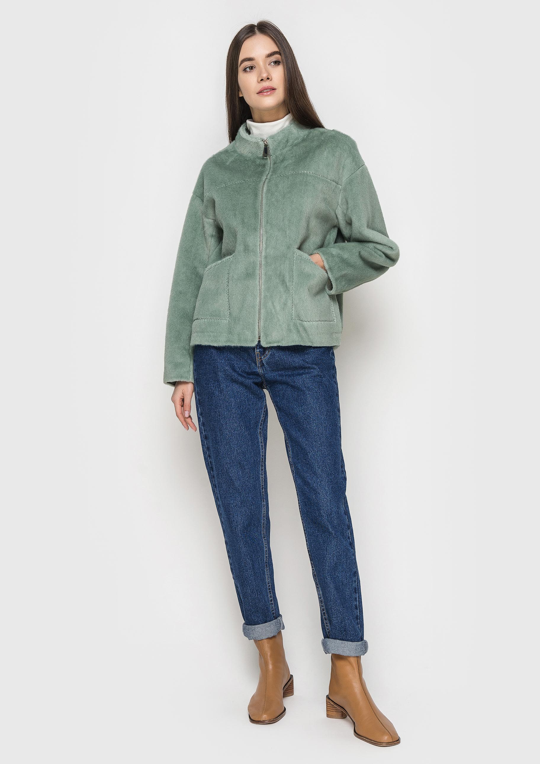 

Укороченная дубленка Samange 9333-60 42 Мята