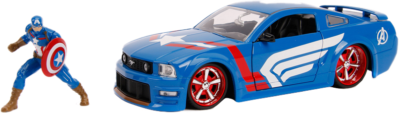 

Машина металлическая Jada Марвел Мстители Ford Mustang GT (2006) + фигурка Капитана Америки 1:24 (253225007) (4006333068591)