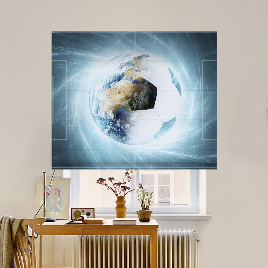 

Римская штора система Classic InHt Фотопечать Спорт 10-040 Джуси Велюр 170х170 см