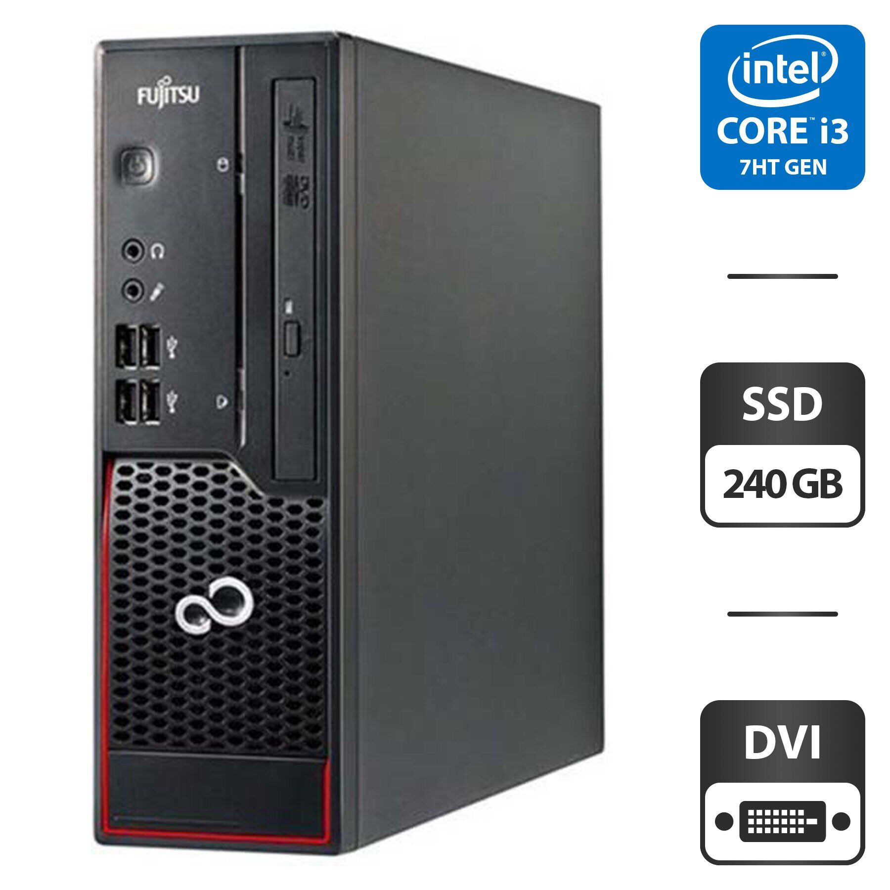 Компьютер Fujitsu Esprimo C710 SFF / Intel Core i7-3770 (4 (8) ядра по ...