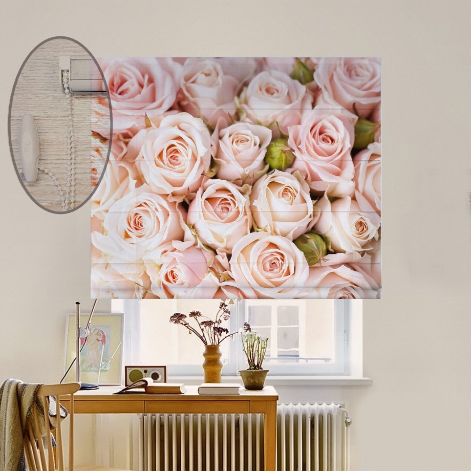 

Римская штора система Lux Coullise InHt Фотопечать Цветы 03-036 Джуси Велюр 140х170 см