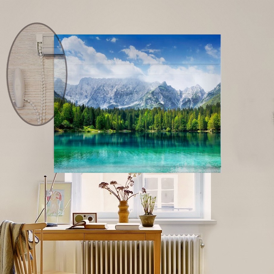 

Римская штора система Lux Coullise InHt Фотопечать Природа 05-603 Джуси Велюр 90х170 см