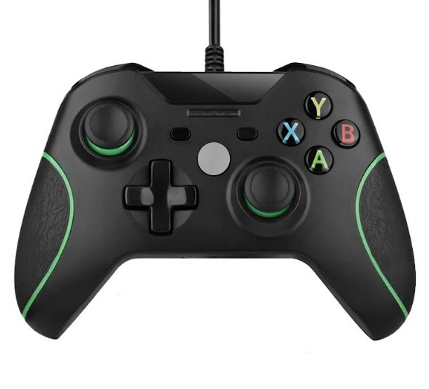 Джойстик X-Tech провідний для консолі XBOX ONE та ПК Чорний із Зеленим ...