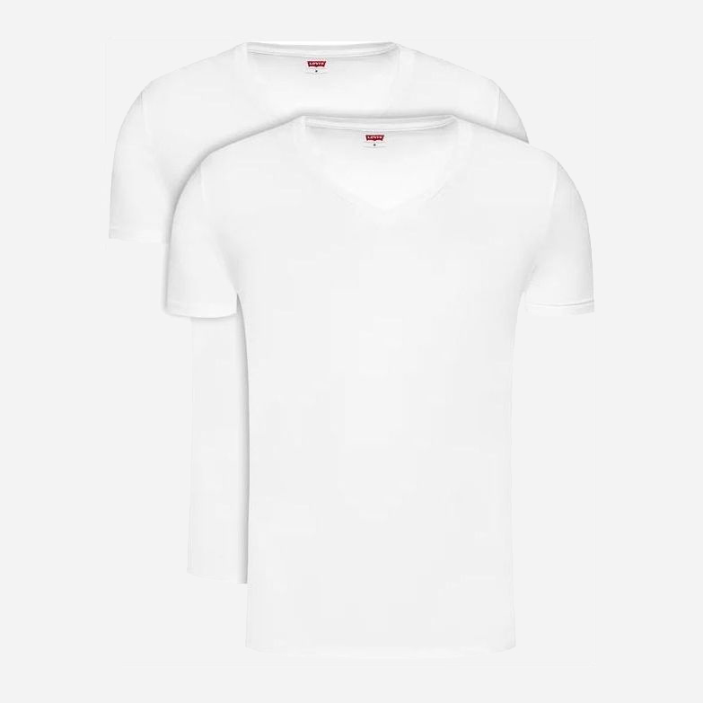 Акція на Футболка Levi's 905056001-300 L 2 шт White від Rozetka