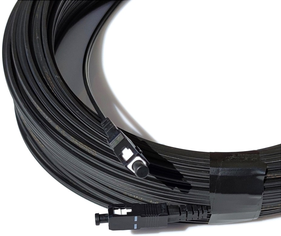Патч-корд CMS SC/UPC-SC/UPC SM, Simplex, FTTH плоский, уличный для ...