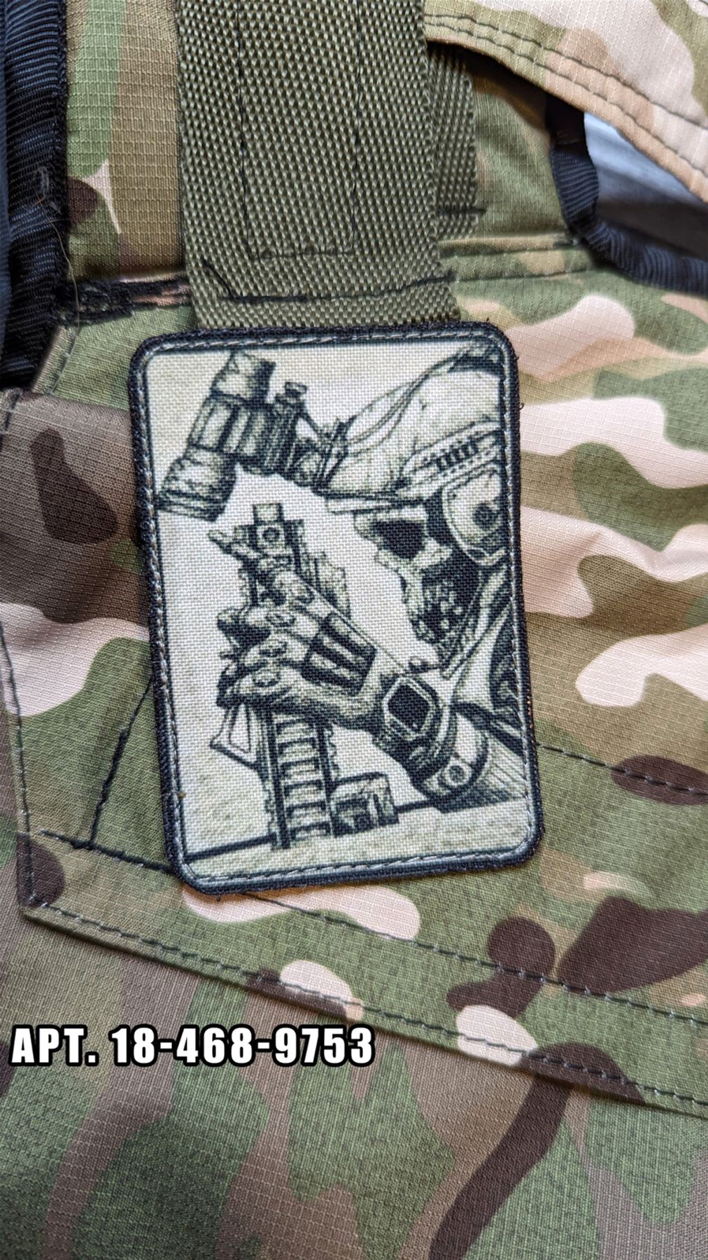 Патч на липучке Shevron.patch 8 х 5.5 см Черно-белый (18-468-9753 ...