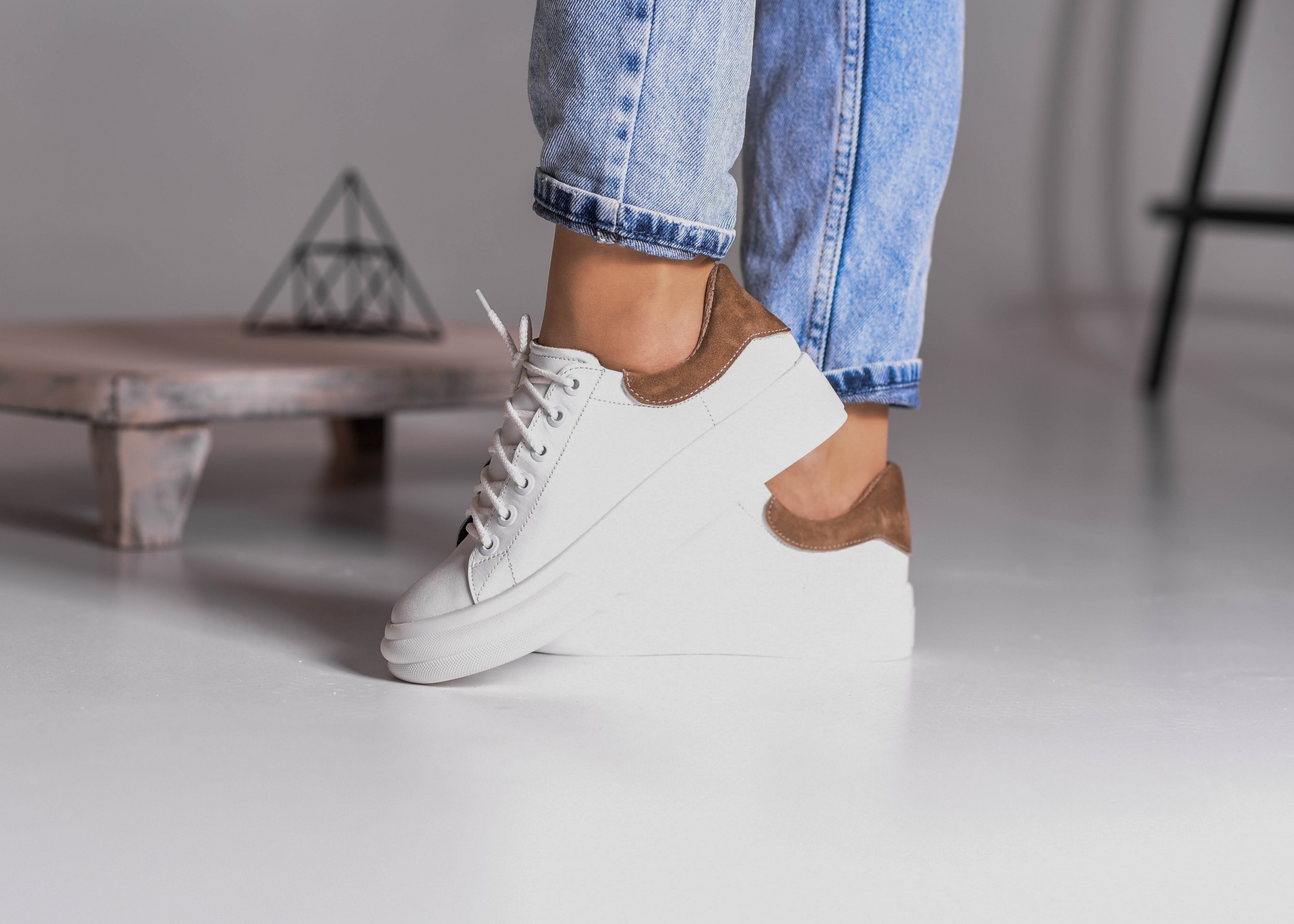 

Кеды Maya Shoes 2575 Белый с коричневым 40р