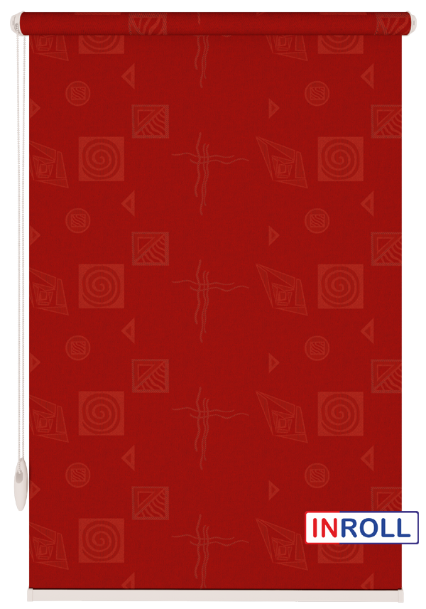 

Ролета тканевая INROLL Есо-Mini 130х165 см Ikea Красный 1807