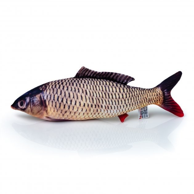 Мягкая игрушка Рыба полосатая красная 30 см