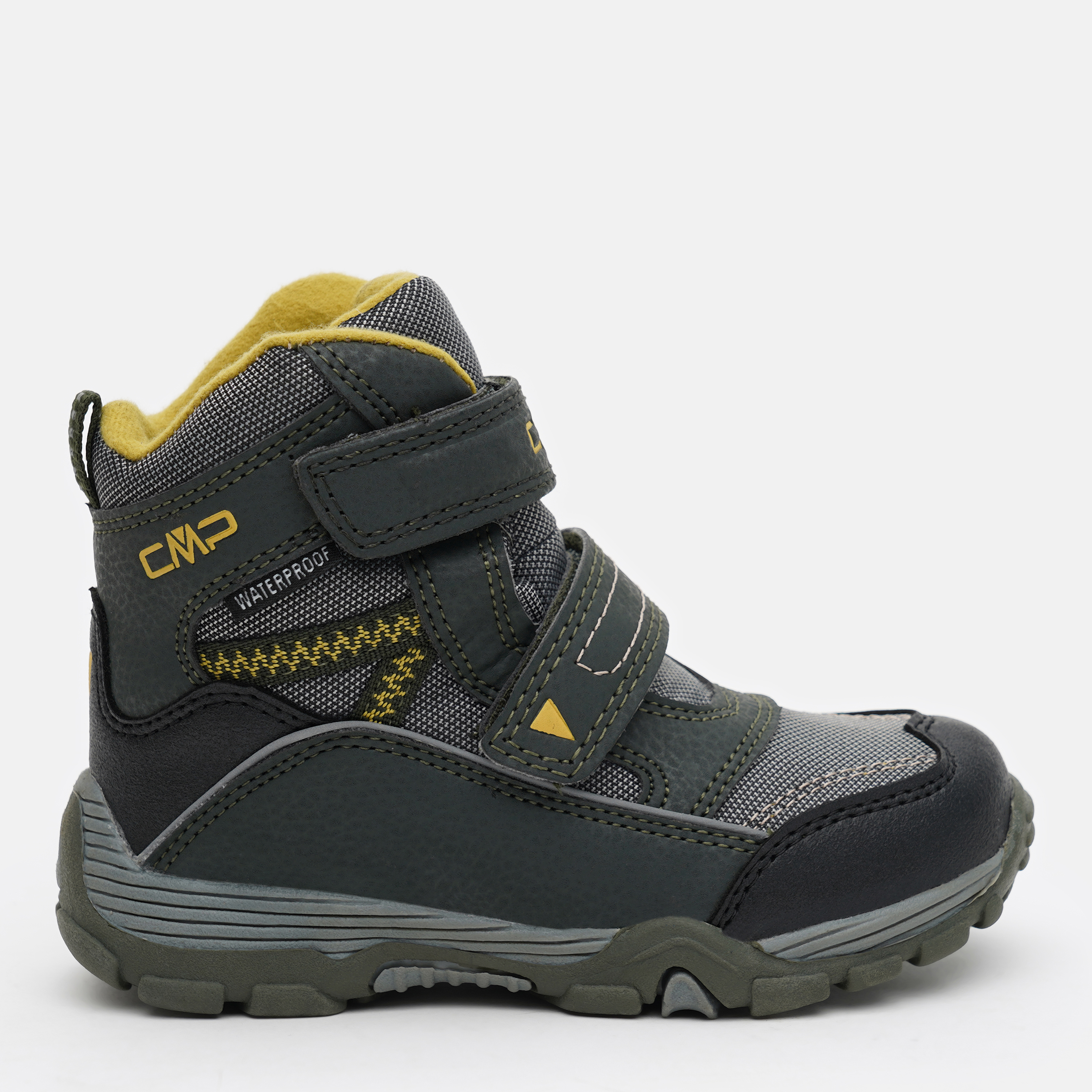 Акция на Дитячі демисезонні черевики для хлопчика CMP Kids Pyry Snow Boot Wp 38Q4514-68UM 27 Grey-Militare от Rozetka