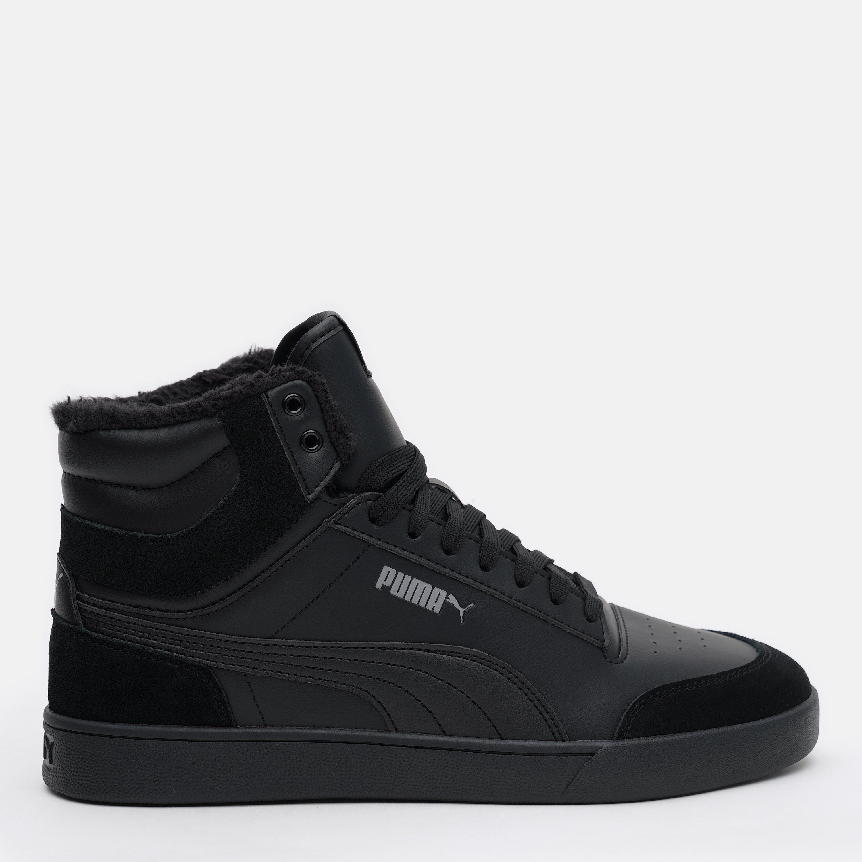 Акція на Чоловічі зимові черевики Puma Shuffle Mid Fur 38760901 44 (9.5) 28.5 см Black-Steel Gray від Rozetka