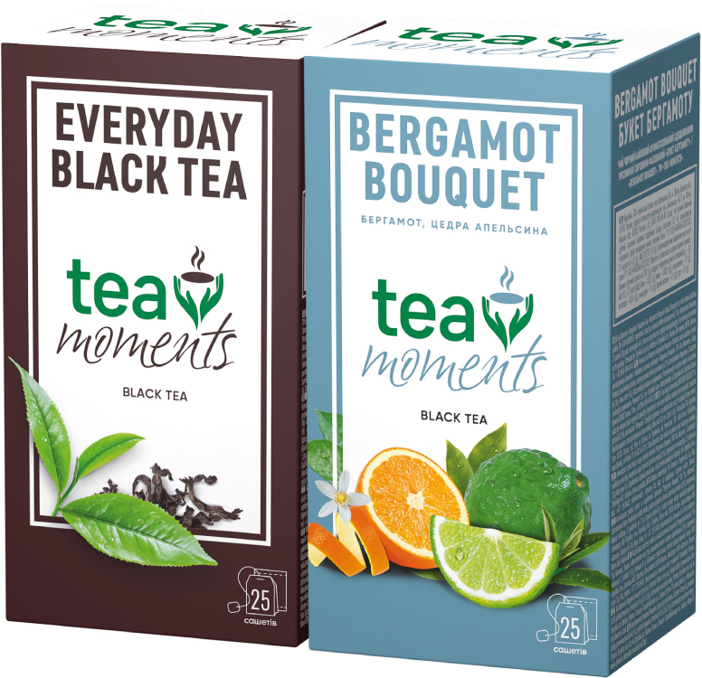Набор черного чая со вкусом бергамота Tea Moments Bergamot Bouquet 25 ...
