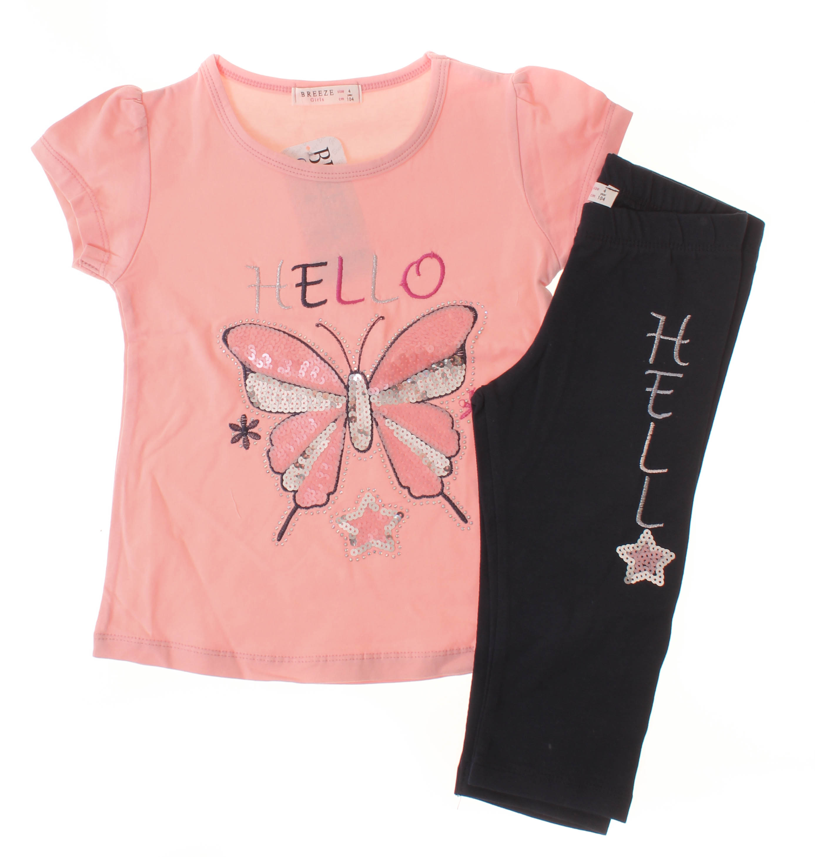 

Футболка + Капри Breeze Персиковый 134 см 14317 (499816)