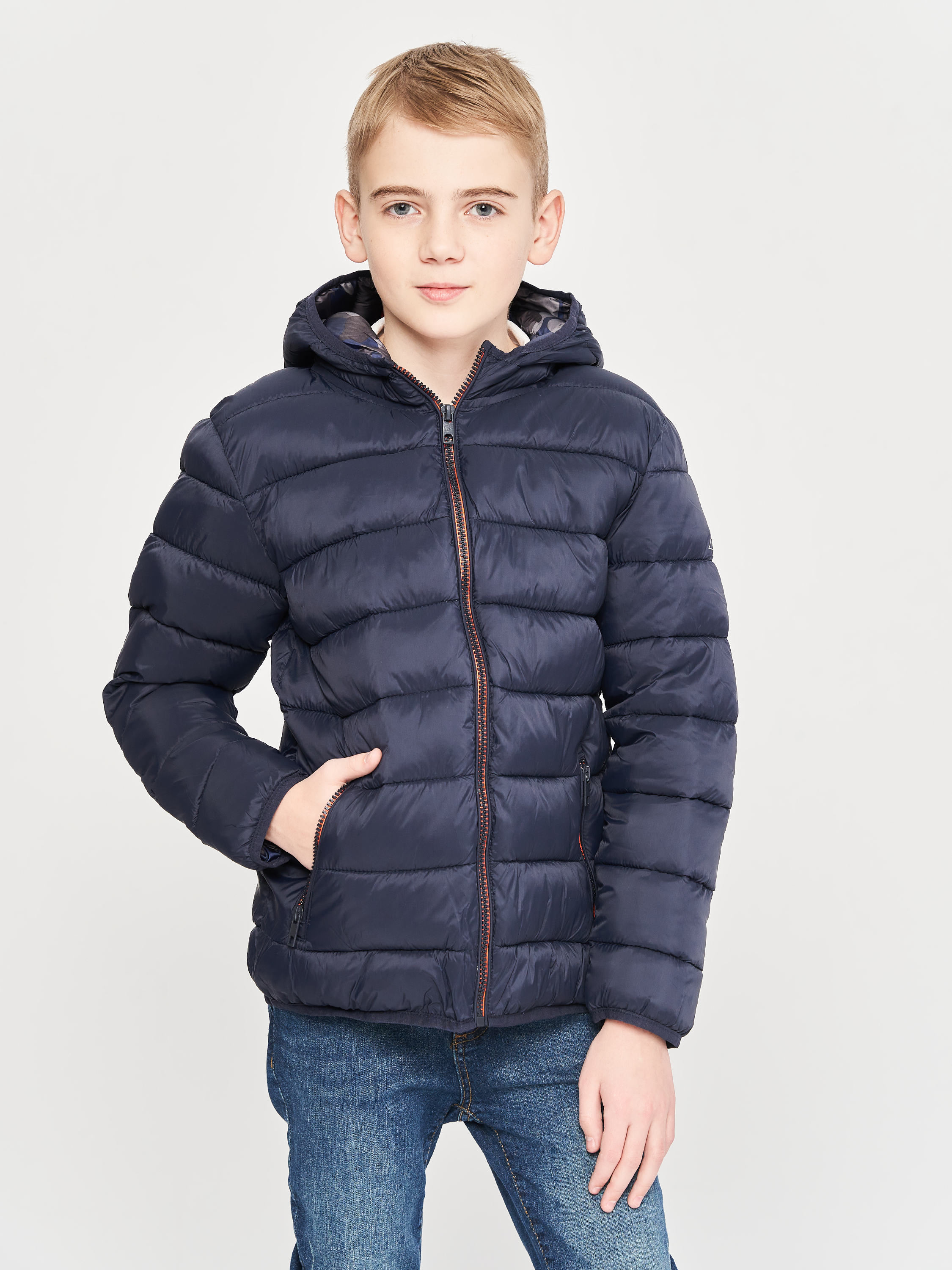 Акція на Дитяча демісезонна куртка для хлопчика Minoti 11COAT 1 37364KID 92-98 см Темно-синя від Rozetka