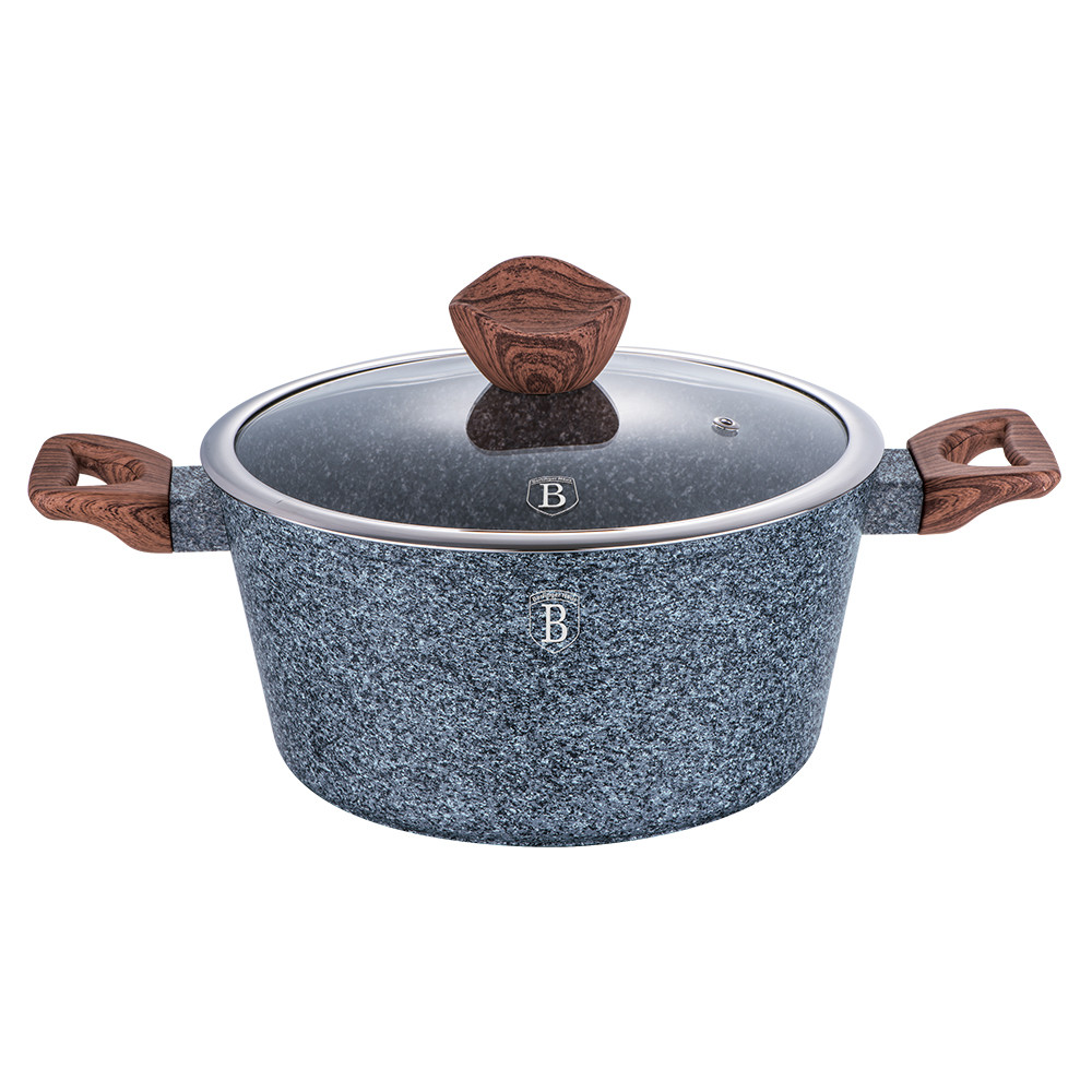 

Кастрюля из кованого алюминия со стеклянной крышкой 2.5 л - BH 1196 - BERLINGER HAUS