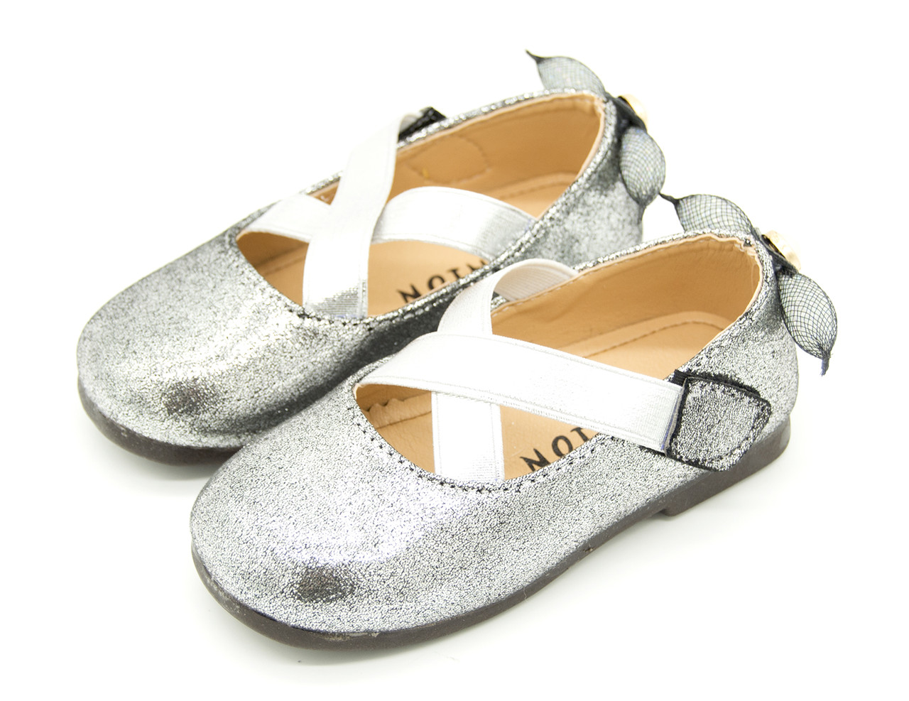 

Балетки No brand 22 (13,5 см) Серебристый (713-1 silver 22 (13,5 см))