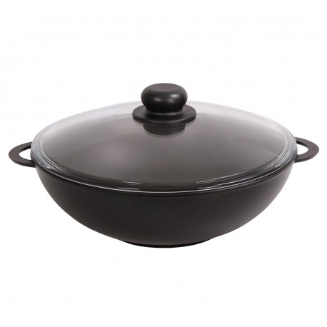 

Сковорода алюминиевая WOK с крышкой 30 см Биол 3003PC