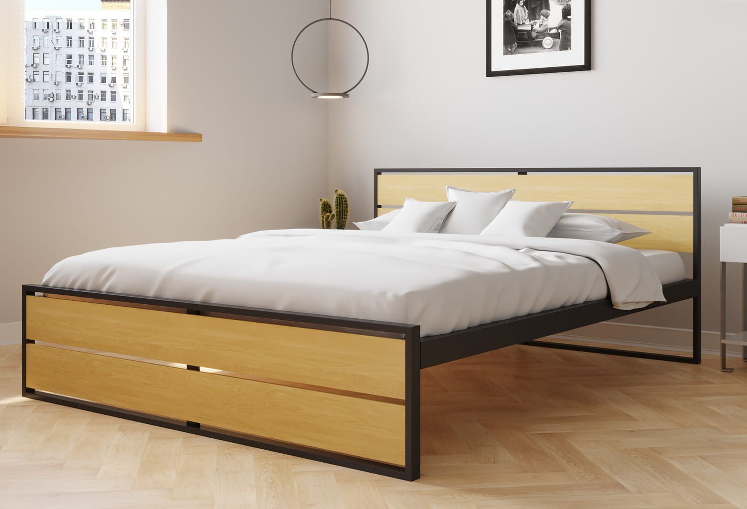 Кровать металлическая Fusion Metal Вуд 90х200 Черный – фото, отзывы ...