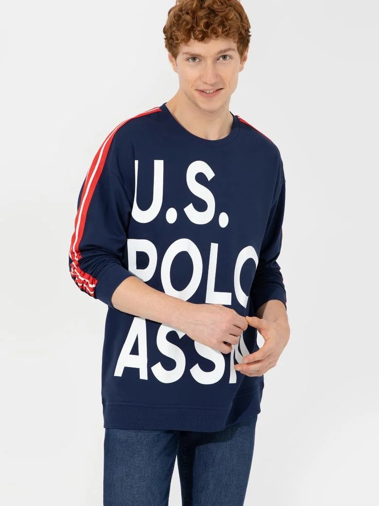 Акція на Світшот U.S. Polo Assn G081SZ082-000-1366393 XL Темно-синій від Rozetka