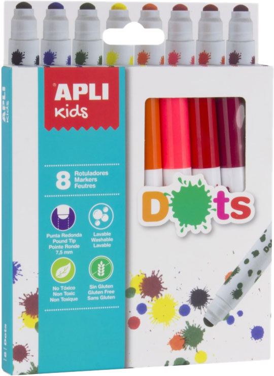 

Набор маркеров Apli Kids Dots 8 цветов (16805) (8410782168058)