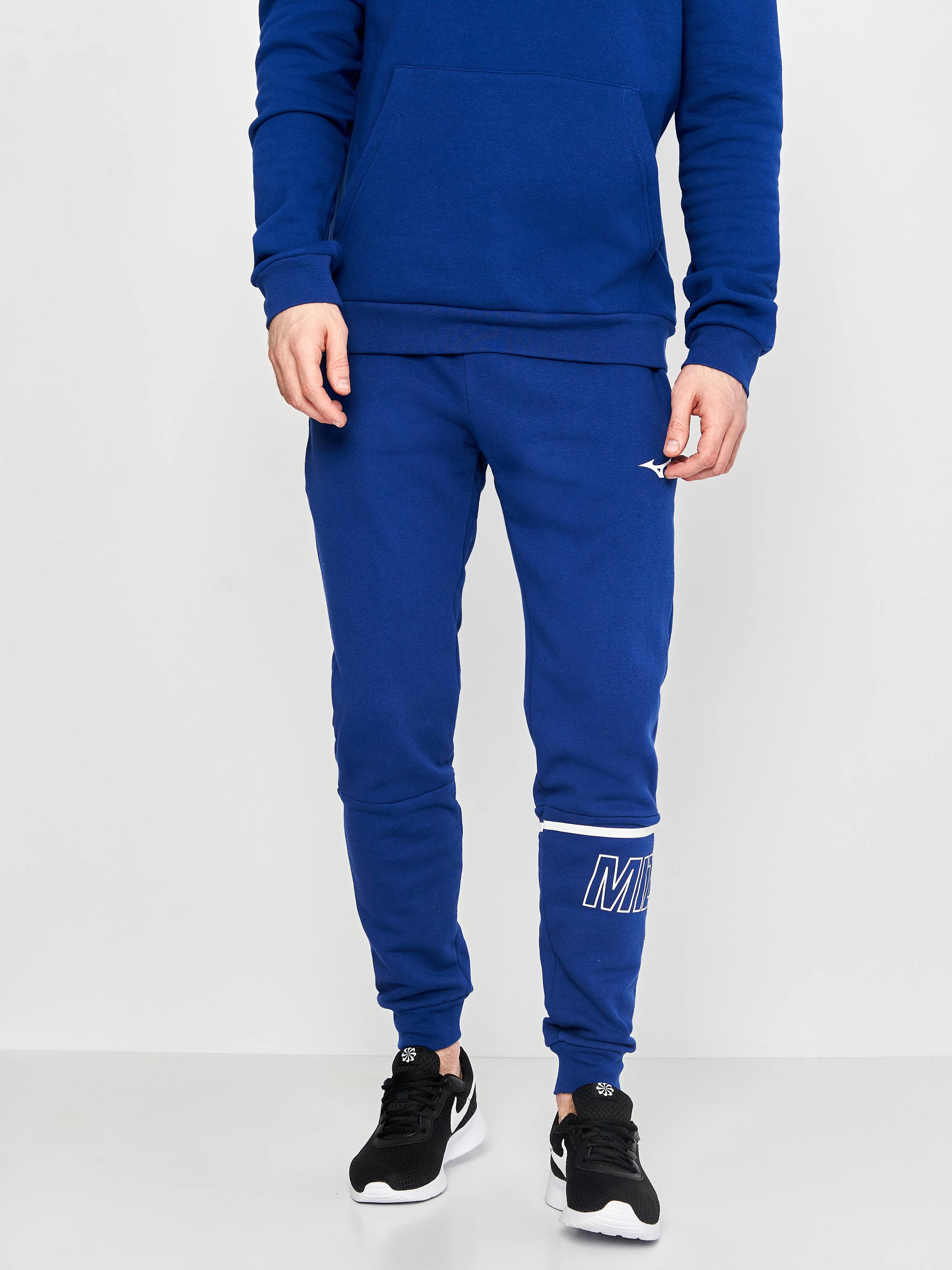 Акція на Спортивні штани чоловічі Mizuno K2GD250026 XL Темно-сині від Rozetka