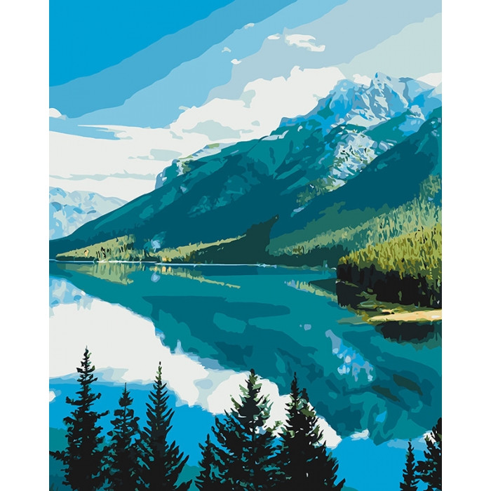 

Картина по номерам Идейка "Горная красота" 40*50см KHO2266
