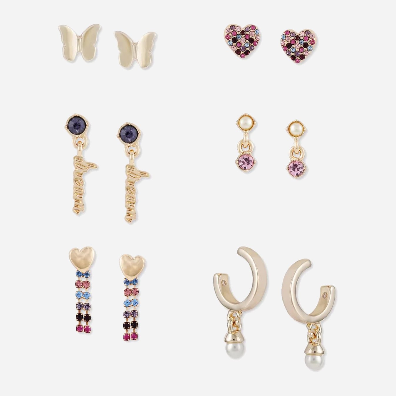 Набор сережек Guess 613665671 6 пар Золотистый (1159771253) – в ...