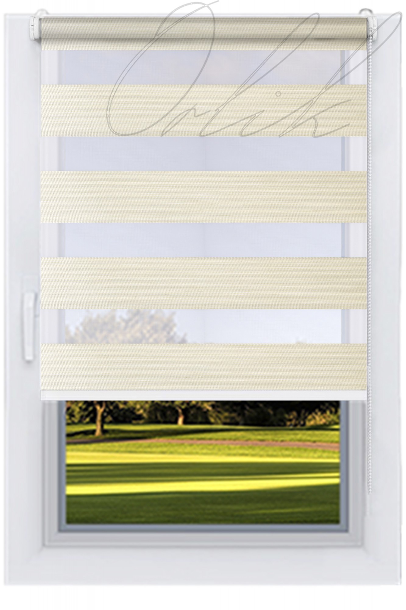 

Ролета тканевая DECOLUX 250х160 BAHAMA-29 B/OUT Сталь День-Ночь стандарт 32 белый цепь 125