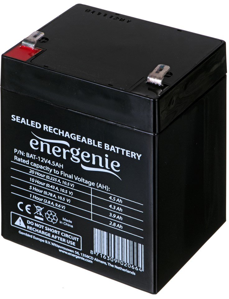 Аккумуляторная батарея EnerGenie 12V 4.5Ah (BAT-12V4.5AH) – низкие цены ...