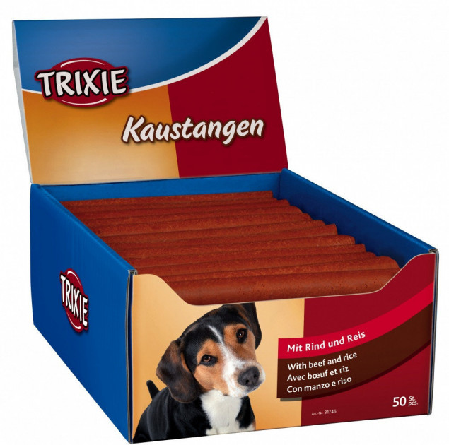 

Палочки жевательные Trixie BGL-TX-805 Chewing Sticks для собак говядина с рисом 50 шт 3.2 кг
