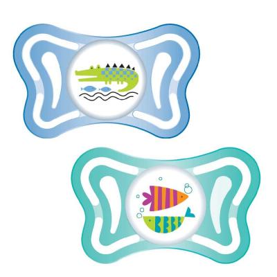 

Пустышка Chicco Physio Light силиконовая 16-36 мес 2 шт голубая (71035.21)