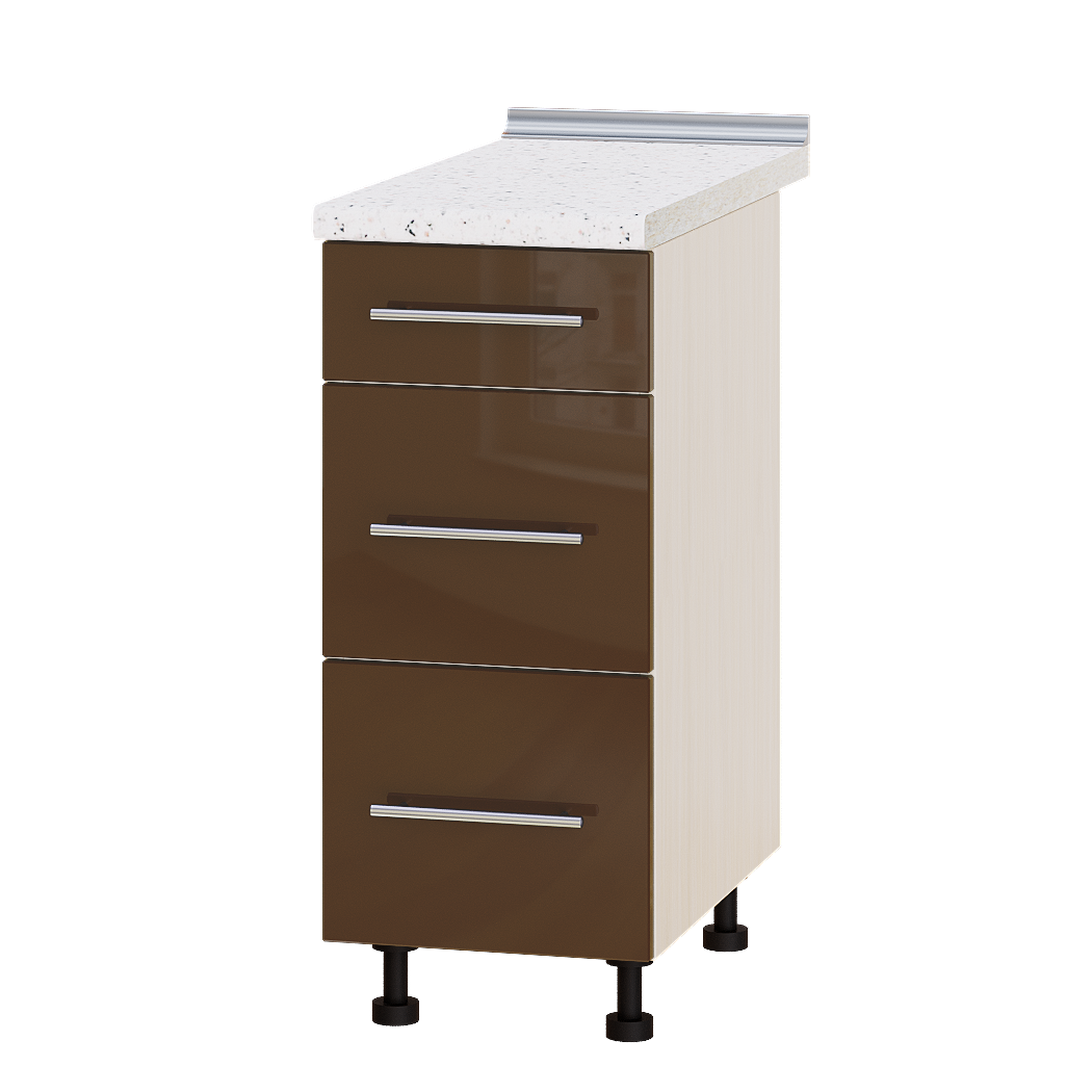 

Кухня Модерн модуль Низ Н87-350 Капучино Глянец - Дуб молочный 35х47х82см + столешница