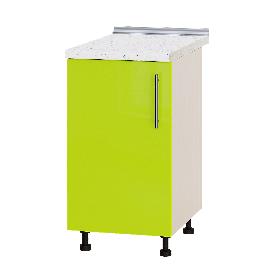 

Кухня Модерн модуль Низ Н83-450 Лайм Глянец - Дуб молочный 45х47х82см + столешница
