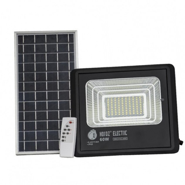 

Прожектор светодиодный на солнечной батарее Horoz Electric "TIGER-60" черный 60W 6400K 068-012-0060-010