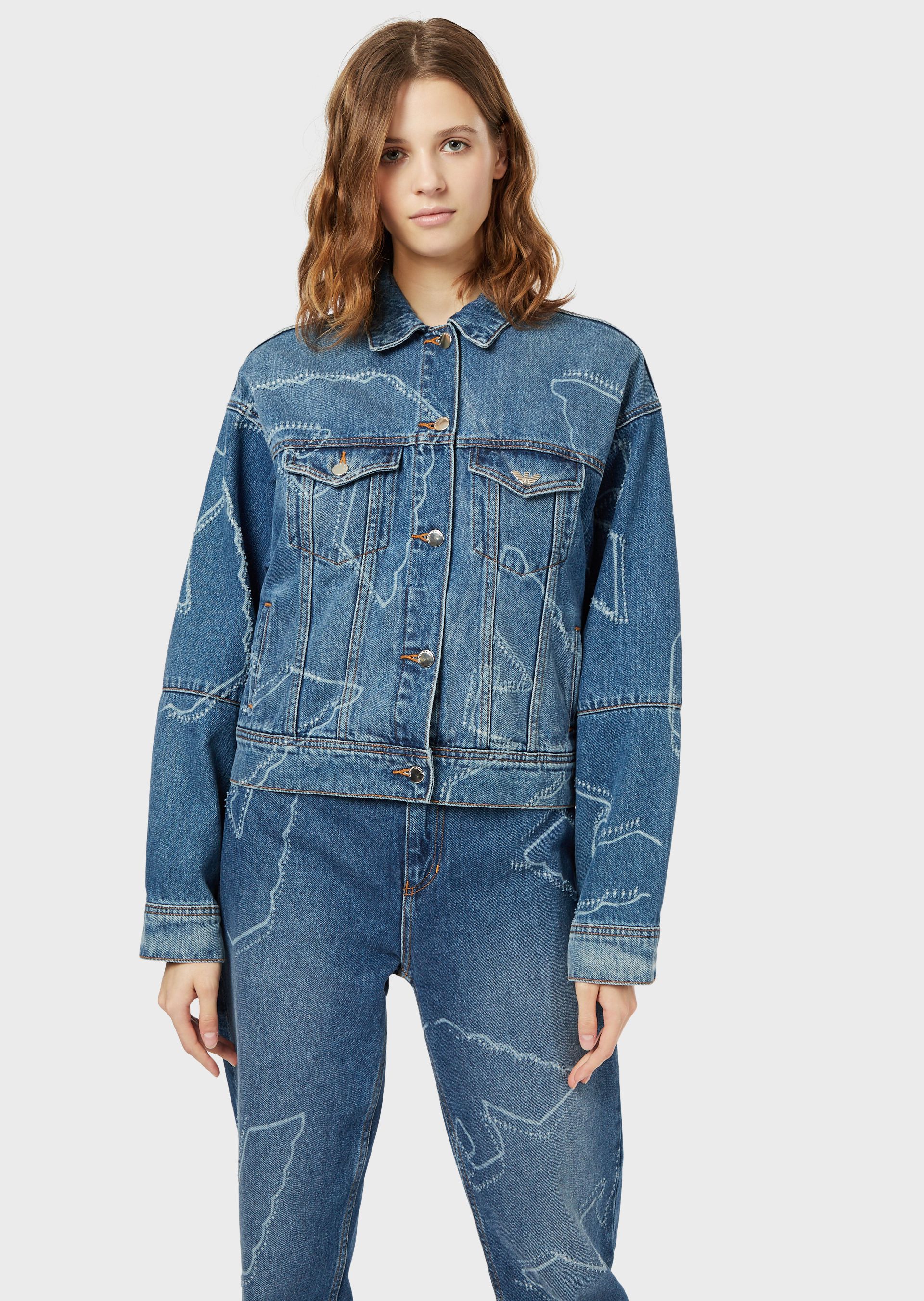 

Джинсовая куртка Emporio Armani 44 Синяя 3H2B88.2D5XZ