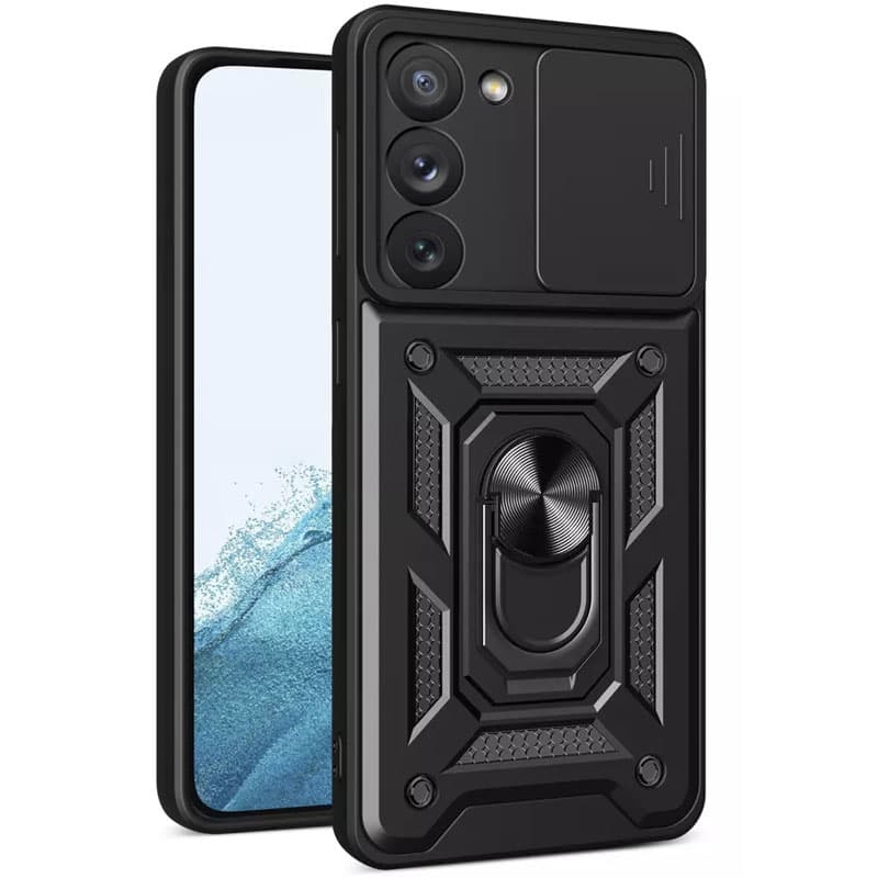 Ударопрочный чехол Camshield Serge Ring для Samsung Galaxy S23+ Черный ...