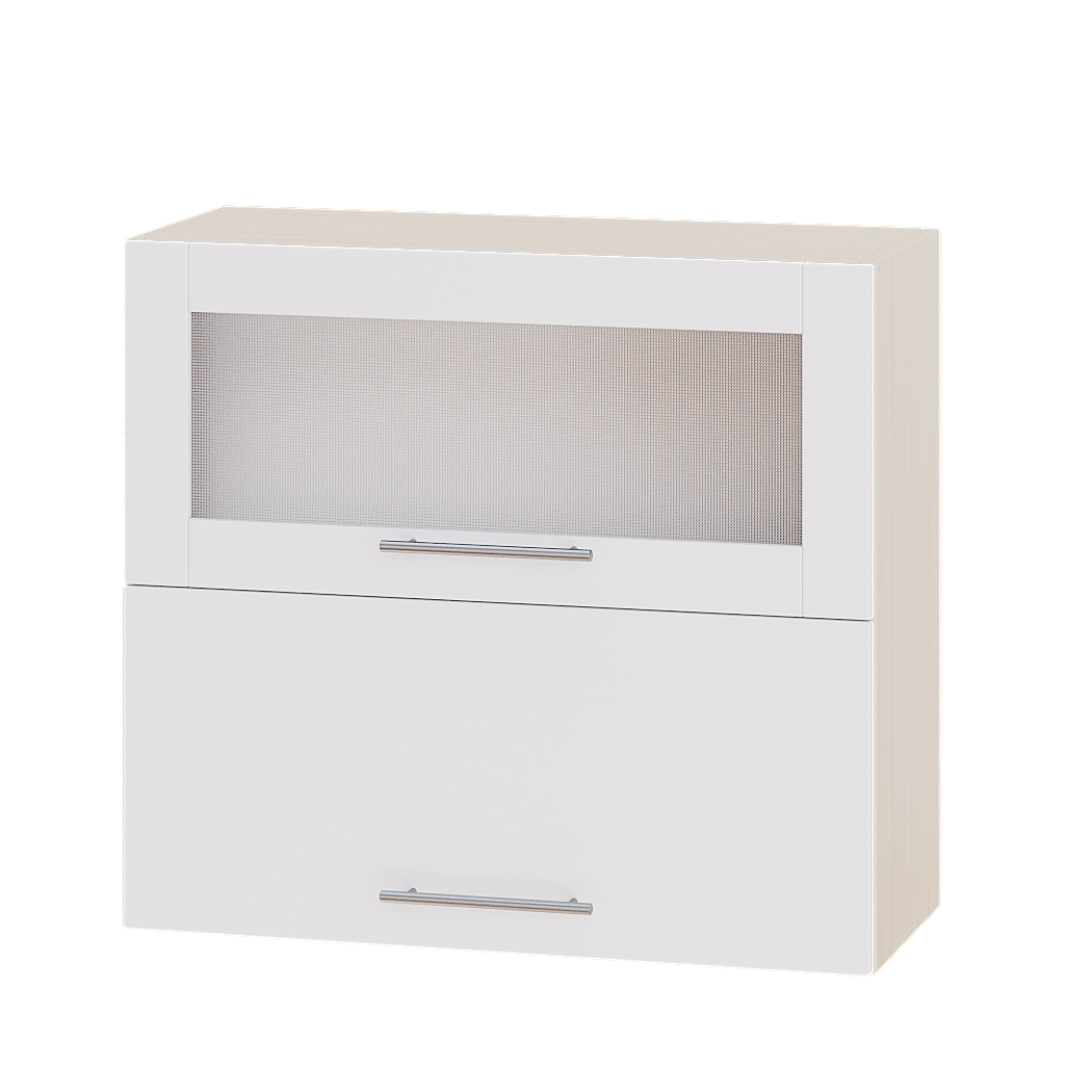 

Кухня Модерн модуль Верх Витрина ВВГ14-800 Белый Глянец - Дуб молочный 80х30х72см