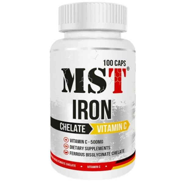 Биодобавка MST Iron Chelate + Vitamin C 100 капсул – низкие цены ...