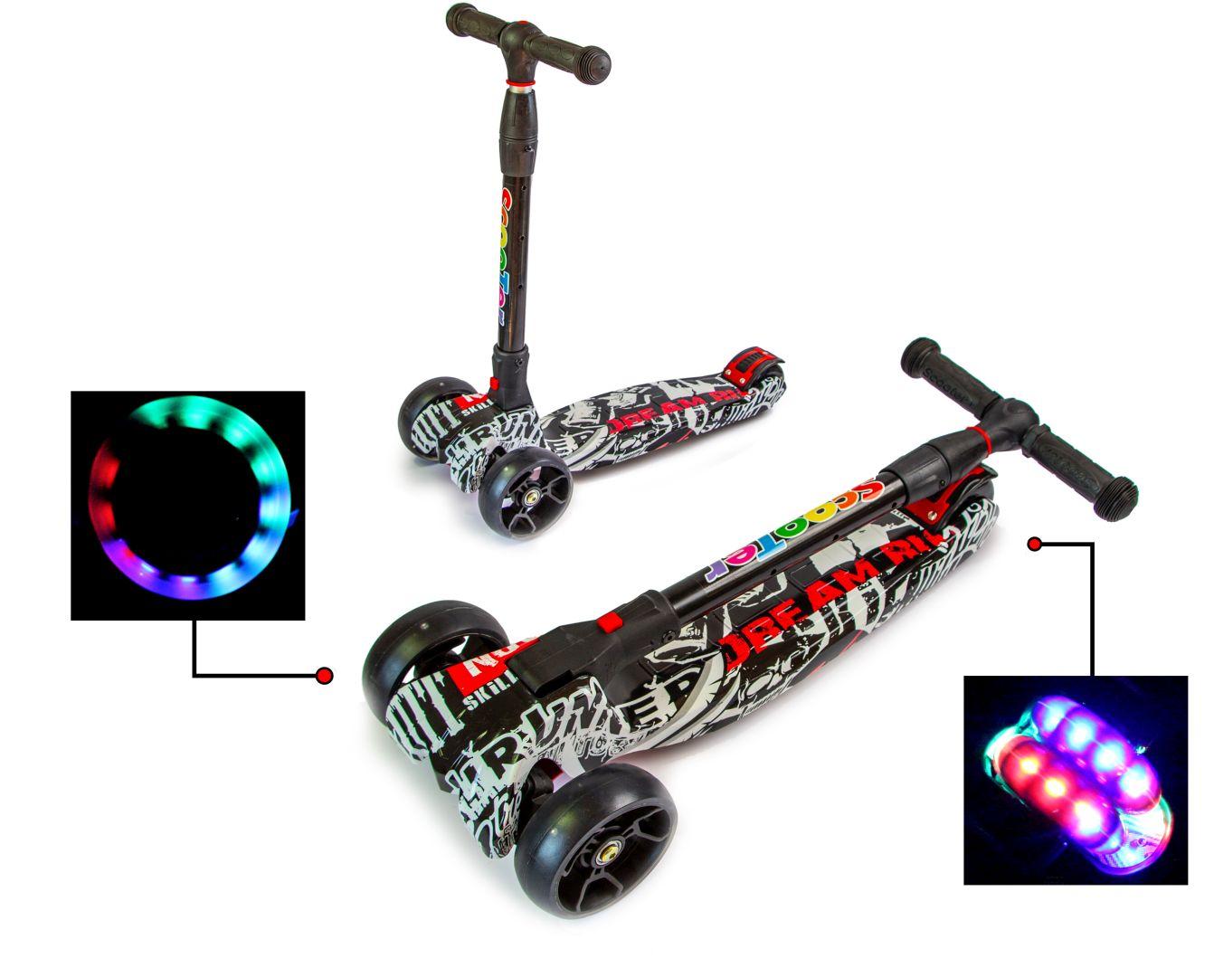 

Cамокат детский SCOOTER SMART STREET Складная ручка светящиеся колеса (SD 266564095)