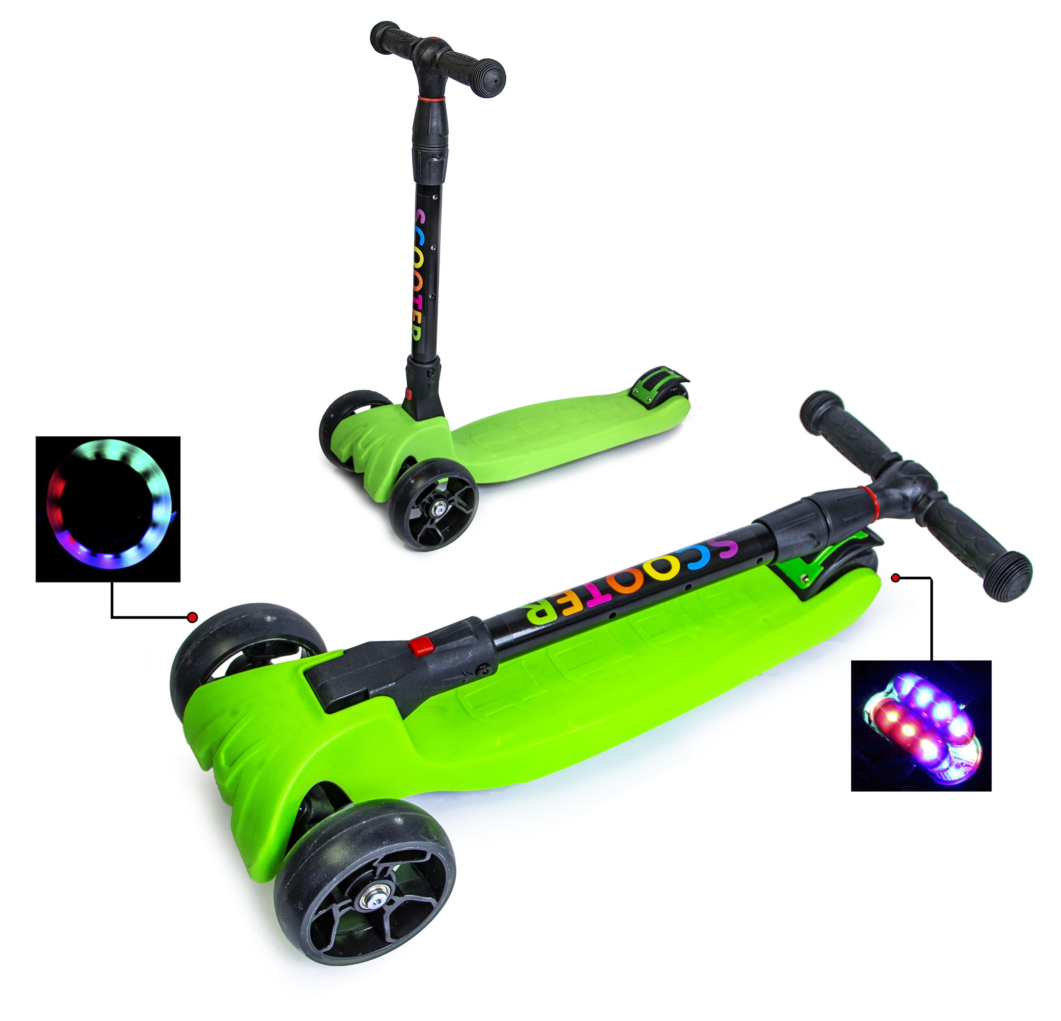 

Cамокат детский SCOOTER SMART BLACK Складная ручка светящиеся колеса (SD 839416414)