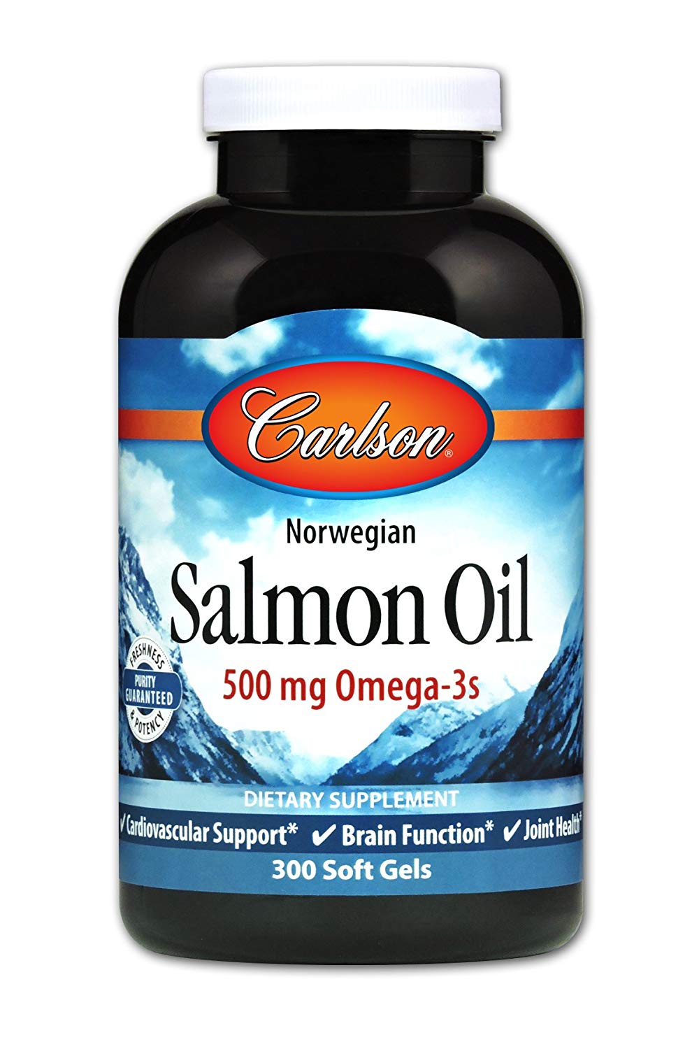 Биодобавка Carlson Labs Масло лосося (Salmon Oil) 500 мг 300 капсул ...