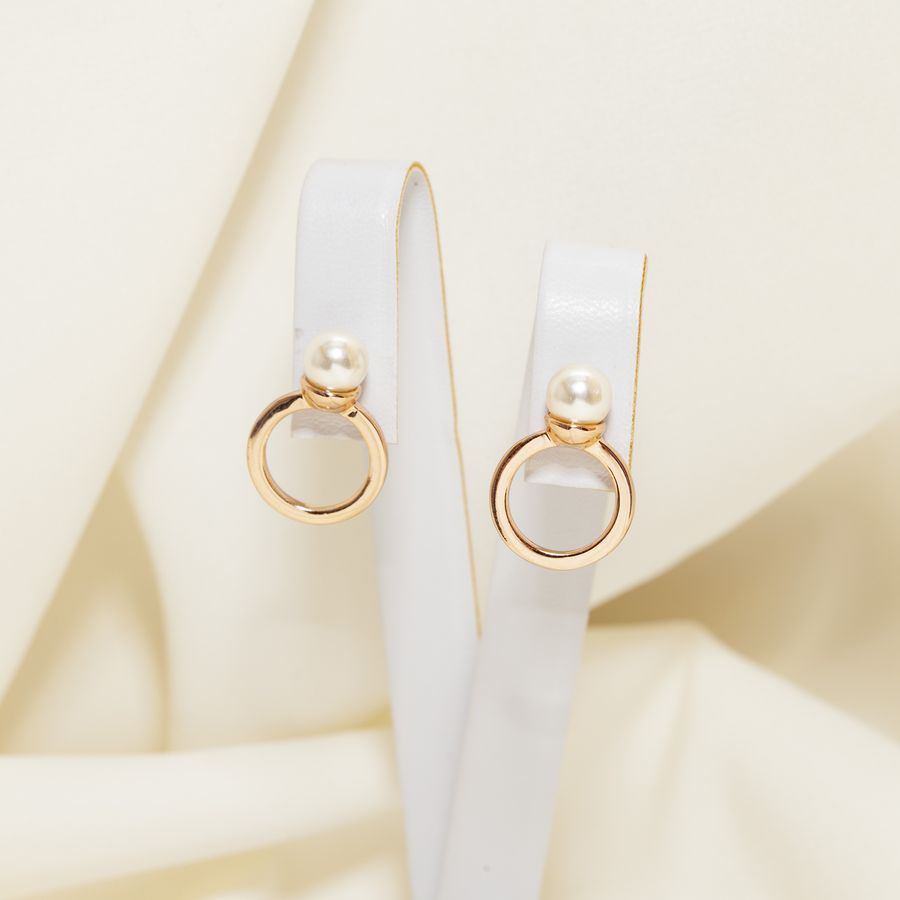 

Серьги минимализм с жемчугом 697 KH03 AA