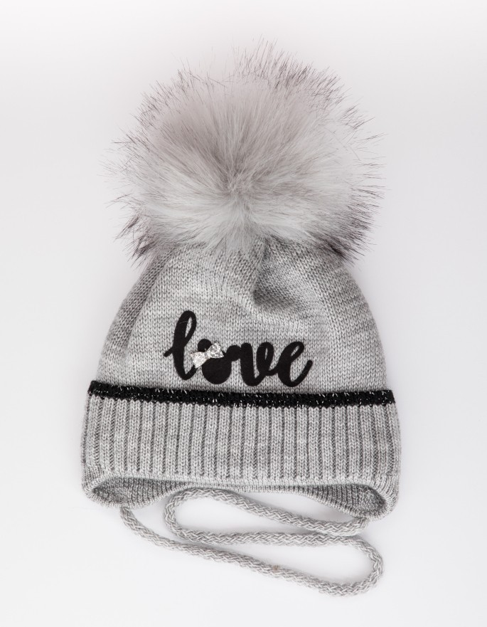 

Дитяча зимова шапка Лав світло-сірий 44-48 см. Alex