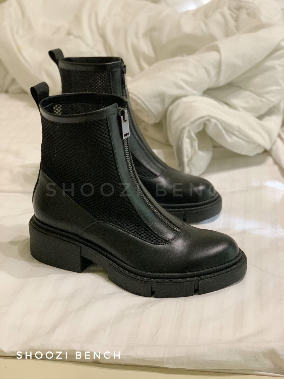 

Ботинки женские кожаные Shoozi bench с сеточкой 41 черные