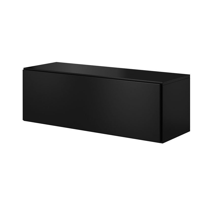 

Тумба под телевизор в гостиную из ламинированной ДСП Roco RO1 Черный Сama Польша без подсветки