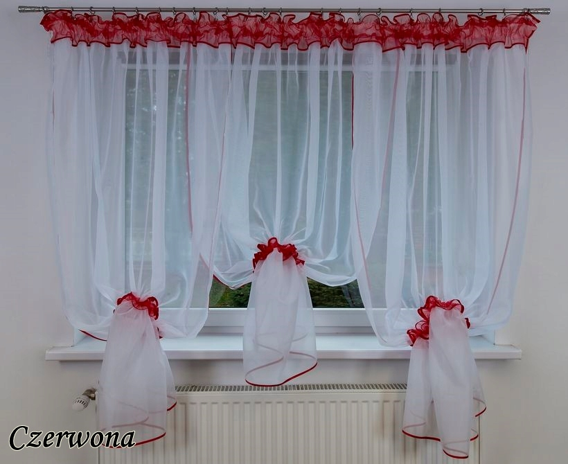 Штора-вуаль Verona Portugal 170 х 400 см (0645760456614R) червоний ...