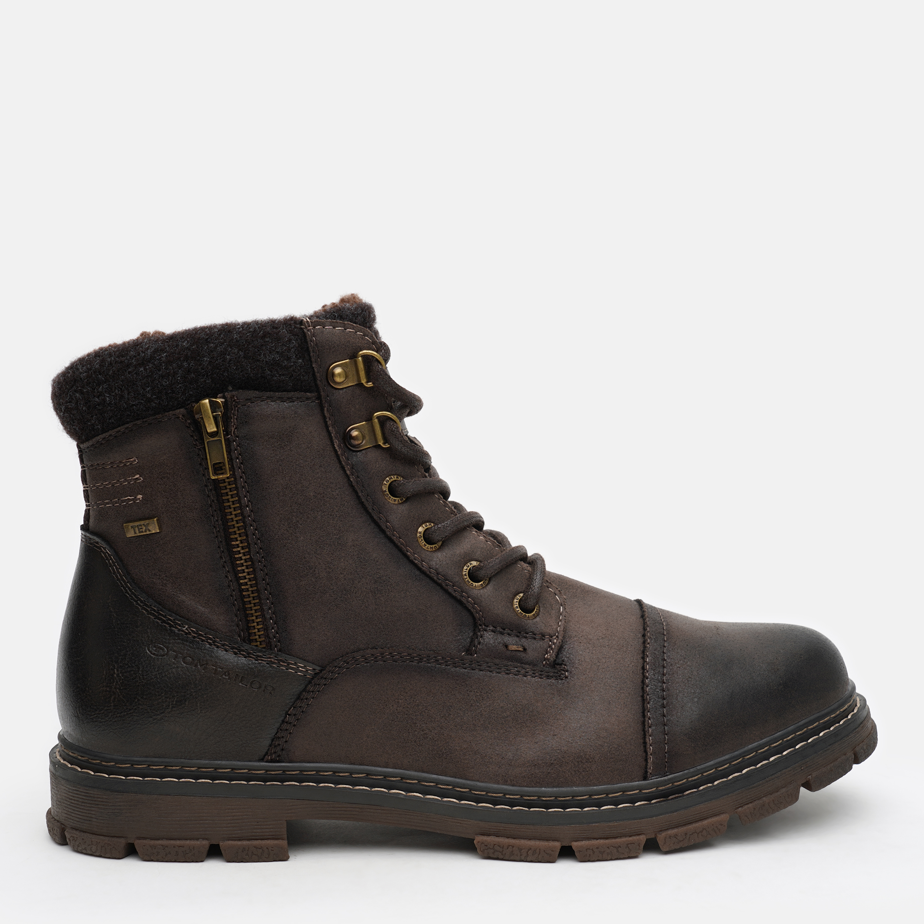 Акція на Чоловічі зимові черевики Tom Tailor 4283504 41 27.3 см Темно-коричневі від Rozetka