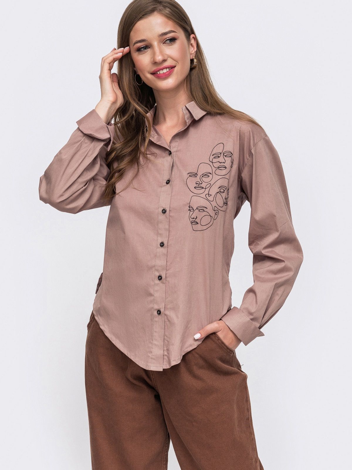 

Рубашка Dressa 49468 44-46 Бежевая