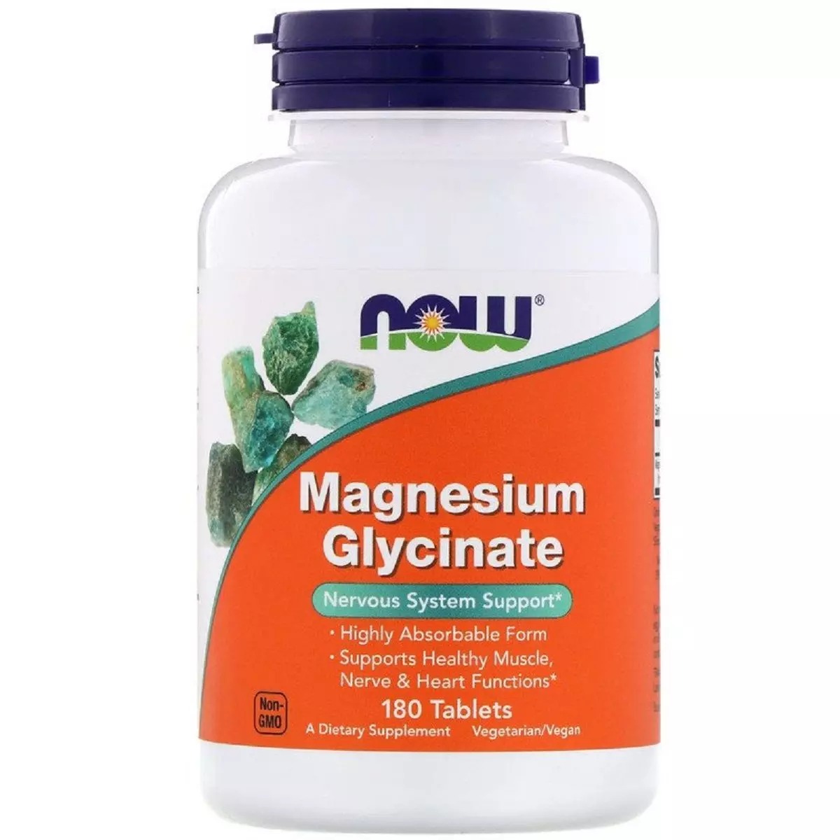 Магний глицинат NOW Foods (Magnesium Glycinate) 180 таблеток NOW01289 ...